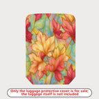 1-Piece Autumn Leaves Vibrant Colorful Artistic Fall Theme  Suitcase Luggage Cover, Stretch Protective Sleeve