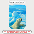 1-Piece Arctic Polar Bear Ice Ocean Scenery Nature  Suitcase Luggage Cover, Stretch Protective Sleeve