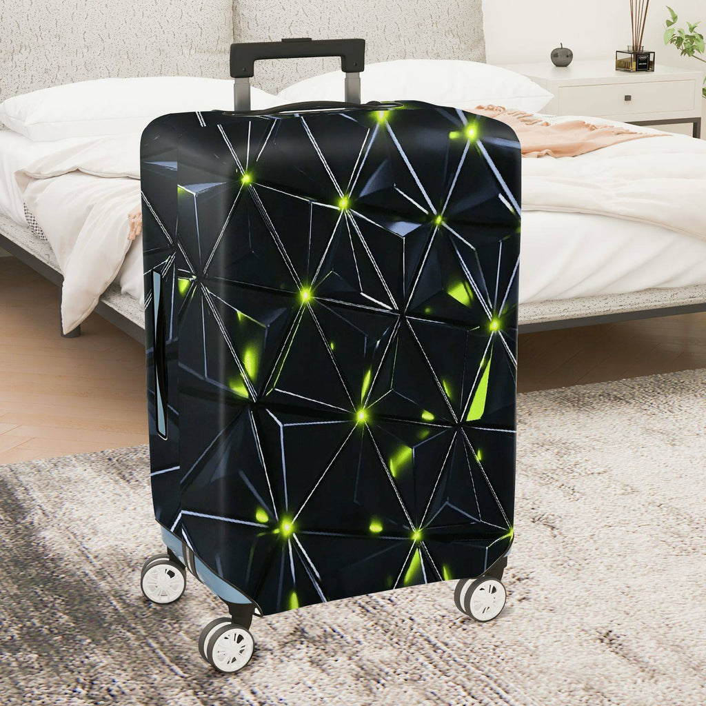 1-Piece Geometric  Luminous Reflective Modern Abstract  Suitcase Luggage Cover, Stretch Protective Sleeve