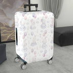 1-Piece Cute Rabbit Balloon Cloud Pastel Travel  Suitcase Luggage Cover, Stretch Protective Sleeve