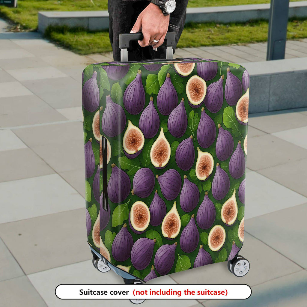 1-Piece Fig Leaf Fruit Nature Travel Holiday  Suitcase Luggage Cover, Stretch Protective Sleeve