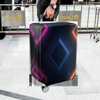 1-Piece Geometric  Diamond Pattern Colorful Glowing Abstract  Suitcase Luggage Cover, Stretch Protective Sleeve