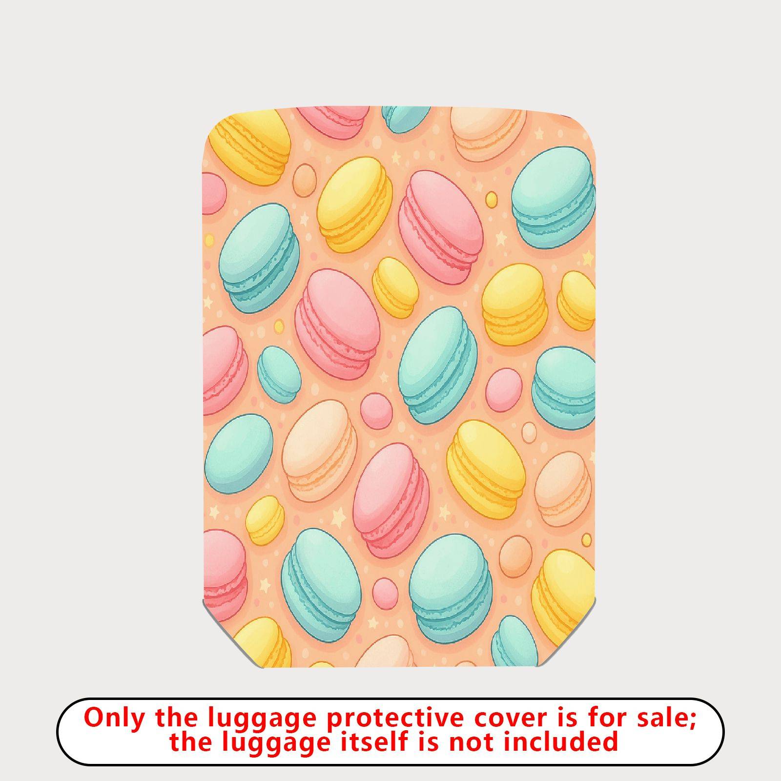 1-Piece Macaron Pastel Cute Colorful Fun Pattern  Suitcase Luggage Cover, Stretch Protective Sleeve