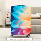 1-Piece Floral Abstract Colorful Gradient Vibrant Artistic  Suitcase Luggage Cover, Stretch Protective Sleeve
