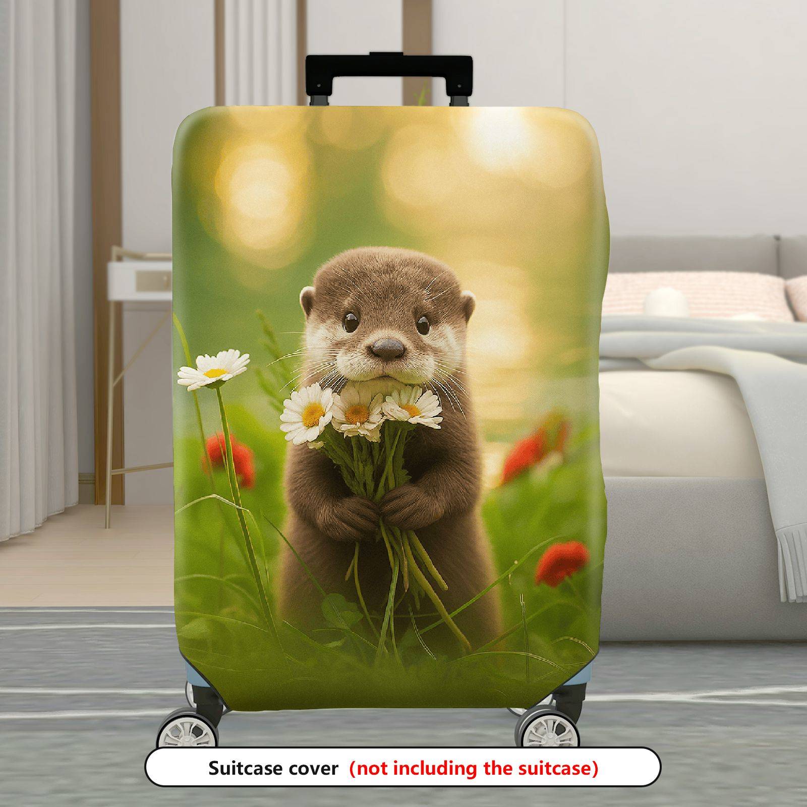 1-Piece Nature Animal Flower Forest Cute  Suitcase Luggage Cover, Stretch Protective Sleeve