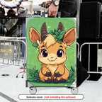 1-Piece Cute  Animal Goat Green Nature Playful Pattern  Suitcase Luggage Cover, Stretch Protective Sleeve