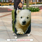 1-Piece Cute Polar Bear Animal Wildlife Nature Adorable  Suitcase Luggage Cover, Stretch Protective Sleeve