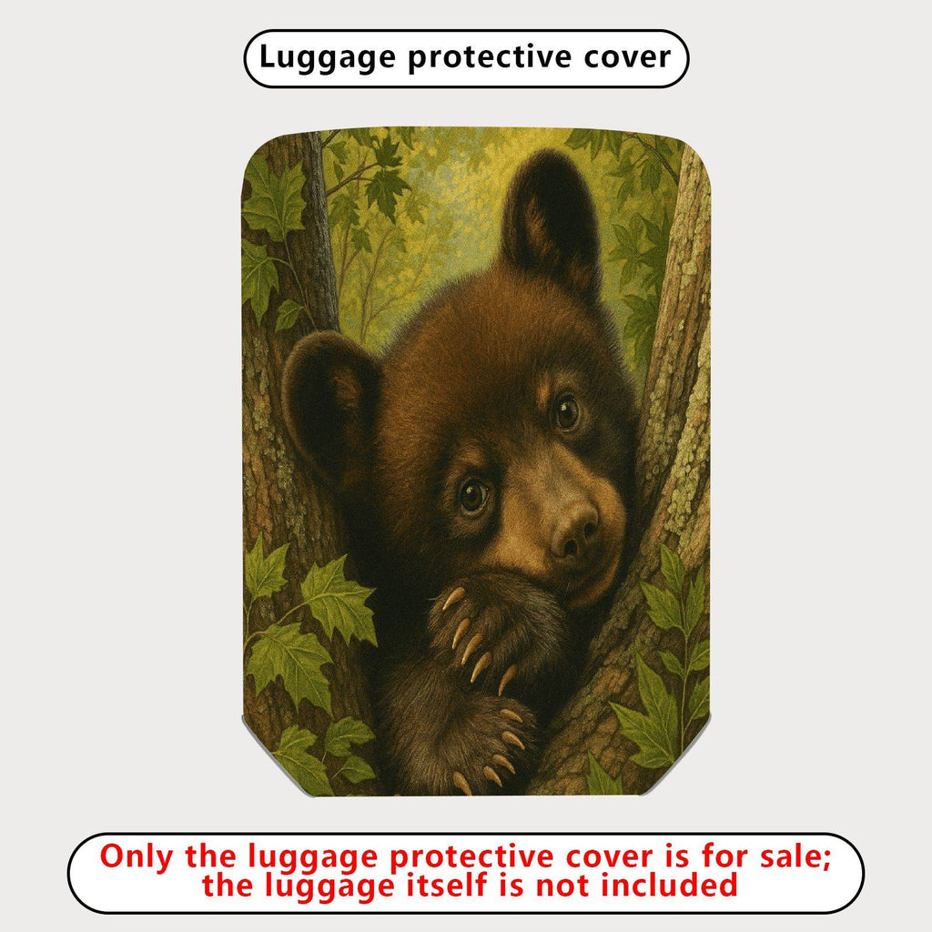 1-Piece Cute Bear Nature Forest Animal Tree  Suitcase Luggage Cover, Stretch Protective Sleeve