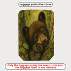 1-Piece Cute Bear Nature Forest Animal Tree  Suitcase Luggage Cover, Stretch Protective Sleeve