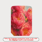 1-Piece Floral Peony Pink Sparkle Artistic Nature  Suitcase Luggage Cover, Stretch Protective Sleeve