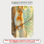 1-Piece Forest Squirrel Winter Scene Cute Animal Nature  Suitcase Luggage Cover, Stretch Protective Sleeve