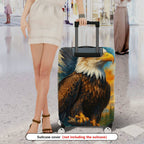 1-Piece Eagle Nature Wildlife Scenic Majestic Artistic  Suitcase Luggage Cover, Stretch Protective Sleeve