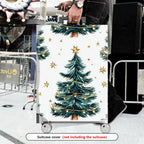 1-Piece Christmas Tree Star Decoration Holiday Lights Snowy  Suitcase Luggage Cover, Stretch Protective Sleeve