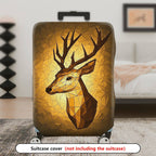 1-Piece Geometric Deer Stag Mosaic Abstract Nature Wildlife  Suitcase Luggage Cover, Stretch Protective Sleeve