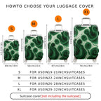 1-Piece Abstract Swirl Pattern Green Artistic Fluid Natural  Suitcase Luggage Cover, Stretch Protective Sleeve
