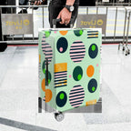 1-Piece Abstract Geometric Colorful Vibrant Playful Pattern  Suitcase Luggage Cover, Stretch Protective Sleeve