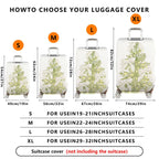 1-Piece Christmas Tree Bow  Holiday Decorative  Suitcase Luggage Cover, Stretch Protective Sleeve