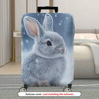 1-Piece Cute Rabbit Snow Winter Nature Animal  Suitcase Luggage Cover, Stretch Protective Sleeve