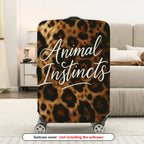 1-Piece Animal Instincts Leopard Print Wild Pattern Bold Style Travel  Suitcase Luggage Cover, Stretch Protective Sleeve