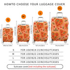 1-Piece Heart Pizza Love Romantic Cute Valentine  Suitcase Luggage Cover, Stretch Protective Sleeve