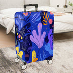 1-Piece Abstract Botanical Colorful Artistic Vibrant Nature  Suitcase Luggage Cover, Stretch Protective Sleeve