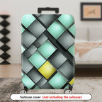 1-Piece Abstract Geometric Modern Artistic Colorful  Suitcase Luggage Cover, Stretch Protective Sleeve