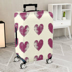 1-Piece Heart Pattern Romantic Love Passion Holiday Vacation  Suitcase Luggage Cover, Stretch Protective Sleeve