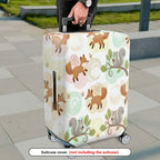 1-Piece Animal Forest Nature Fox Squirrel  Suitcase Luggage Cover, Stretch Protective Sleeve