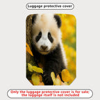 1-Piece Panda Autumn Leaves Nature Wildlife Cute  Suitcase Luggage Cover, Stretch Protective Sleeve