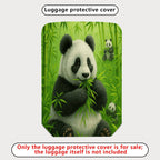 1-Piece Panda Bamboo Green Forest Cute Playful Lively  Suitcase Luggage Cover, Stretch Protective Sleeve