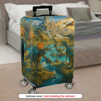 1-Piece Prehistoric Dinosaur Landscape Nature Adventure Wilderness Fossil  Suitcase Luggage Cover, Stretch Protective Sleeve