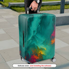 1-Piece Abstract Multicolor Artistic Vivid Vibrant Colorful  Suitcase Luggage Cover, Stretch Protective Sleeve