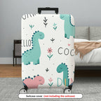1-Piece Dinosaur  Cute Fun Playful Whimsical  Suitcase Luggage Cover, Stretch Protective Sleeve