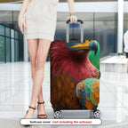 1-Piece Vibrant Parrot Bird Colorful Nature Artistic Wildlife  Suitcase Luggage Cover, Stretch Protective Sleeve
