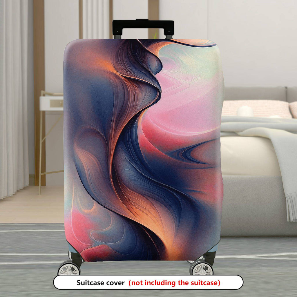1-Piece Abstract Swirl Colorful Artistic Modern Stylish  Suitcase Luggage Cover, Stretch Protective Sleeve