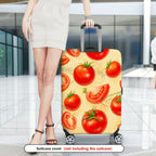 1-Piece Tomato Pattern Bright Red Juicy Fresh Artistic  Suitcase Luggage Cover, Stretch Protective Sleeve