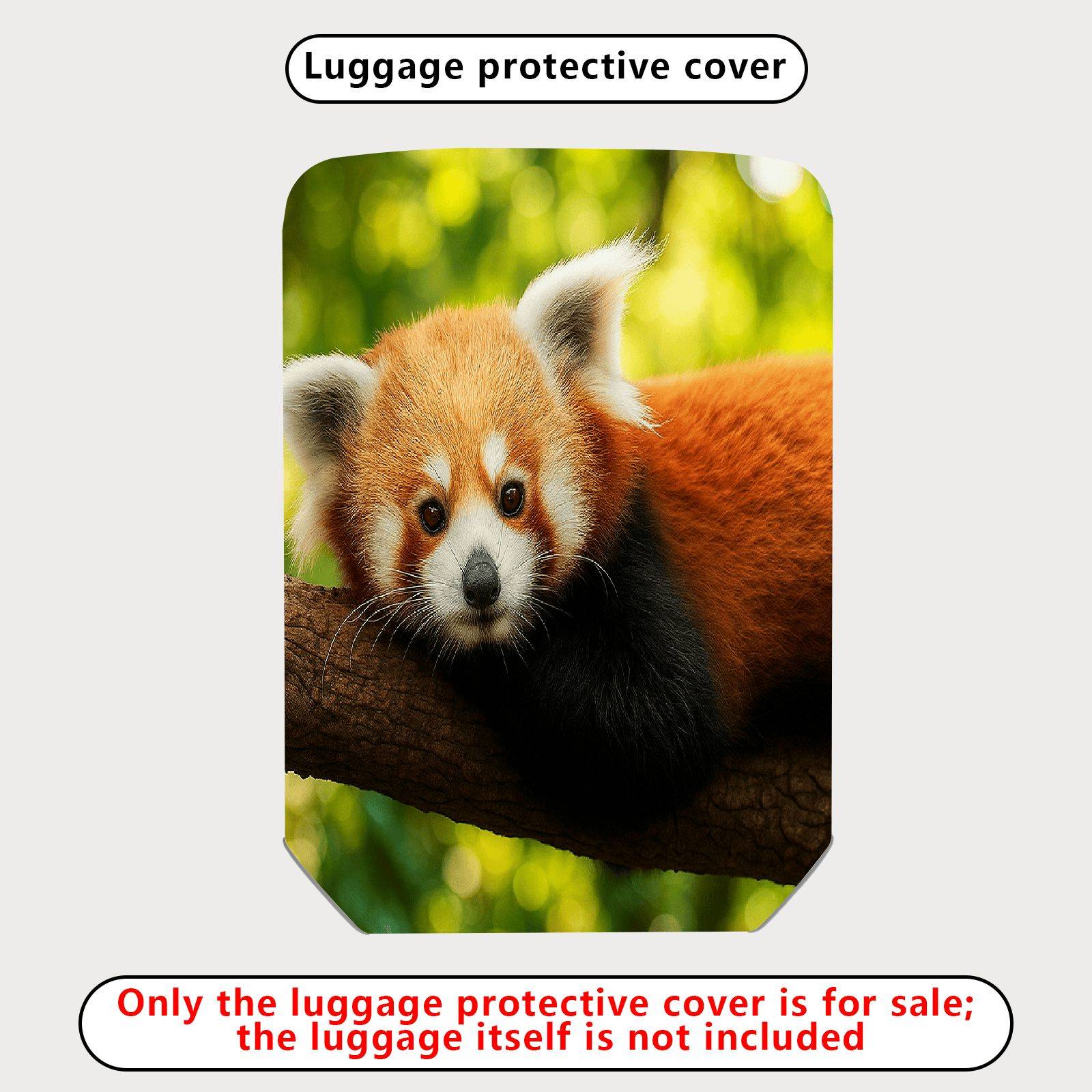 1-Piece Red Panda Animal Nature Wildlife Cute Forest  Suitcase Luggage Cover, Stretch Protective Sleeve