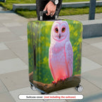 1-Piece Cute Owl Pink Forest Nature Animal  Suitcase Luggage Cover, Stretch Protective Sleeve