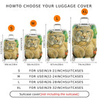 1-Piece Animal Nature Art Colorful Relaxing Vibrant  Suitcase Luggage Cover, Stretch Protective Sleeve