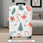 1-Piece Christmas Holiday Festive Xmas Seasonal  Suitcase Luggage Cover, Stretch Protective Sleeve