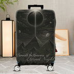 1-Piece Cosmic Night Sky Mountain Moon Star  Suitcase Luggage Cover, Stretch Protective Sleeve