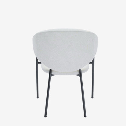 Lot de 2 chaises avec accoudoirs design en velours beige Jeanne