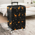 1-Piece Deer Starry Night Festive Cosmic Holiday  Suitcase Luggage Cover, Stretch Protective Sleeve
