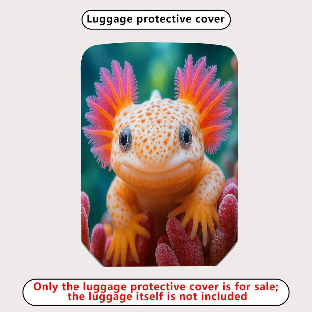 1-Piece Cute Colorful Axolotl Sea Animal Luggage  Suitcase Luggage Cover, Stretch Protective Sleeve