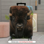 1-Piece Bison Wildlife Nature Animal Landscape Scenic  Suitcase Luggage Cover, Stretch Protective Sleeve