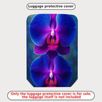 1-Piece Orchid Blue Purple Floral Nature Exotic  Suitcase Luggage Cover, Stretch Protective Sleeve