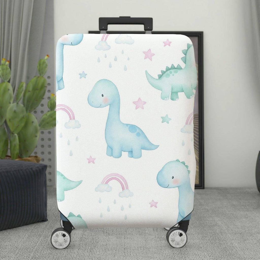 1-Piece Cute  Dinosaur Rainbow Star Cloud  Suitcase Luggage Cover, Stretch Protective Sleeve