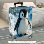 1-Piece Cute Adorable Penguin Winter Snow Animal  Suitcase Luggage Cover, Stretch Protective Sleeve