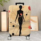 1-Piece Abstract Silhouette Geometric Pattern Modern Stylish  Suitcase Luggage Cover, Stretch Protective Sleeve