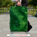 1-Piece Green Forest Nature Wilderness Topographic Landscape  Suitcase Luggage Cover, Stretch Protective Sleeve